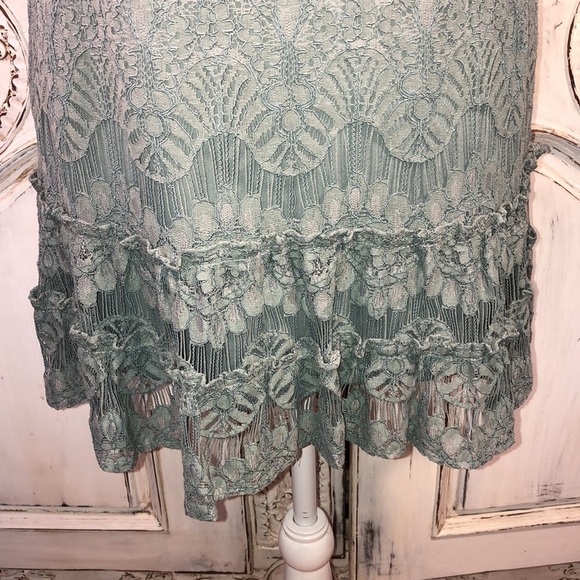 Faith & Flowers Lace Off  Shoulder 3/4 Length Sleeve Dress Size M - Picture 3 of 8